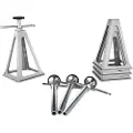 Vevor RV-stabilisatorknekter, 4-pakke aluminiums RV-utjevningsjekker, RV-stableknekter for RV-reisetilhengercamper, enkeltskrujeknektstøtte opp til 6000 pund, justerbar fra 11 tommer til 17 tommer