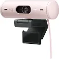 Logitech BRIO 500 - Webkamera - farge - Full HD (1920 x 1080) - Innebygd mikrofon (Stereo) - USB-C - Rose