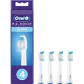 Oral-B Pulsonic Clean - Utskiftningsbørstehode - for tannbørste - hvit (en pakke 4) - for Pulsonic 9565, 9585, 9595