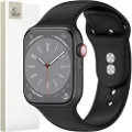 Tech-Protect Apple Watch Series 11/10/9/8/7/6/SE 3/SE Tech-Protect silikonrem - 40mm/41mm/42mm - Svart