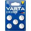 Varta LITHIUM Coin CR2025 Bli 5 Knapcellebatteri CR 2025 Lithium 157 mAh 3 V 5 stk