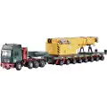 KIBRI 13600 H0 Lastbiler model MAN SK med gulvle platformvogn med Skinneran-overdel