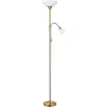 Eglo Up 2 - Gulvlampe - 2 holdere - E14 / E27 - bronzed, hvit