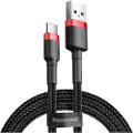 Baseus Cafule USB-kabel USB - USB-C 3A 0,5m Rød/Sort