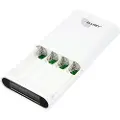ALLNET ALL-PB104 / Power bank 18650 3,7V 4-pack hvit (ALL-PB104)