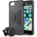 Itskins MAGNETA MOUNT cover til iPhone 8 / 7 / 6s / 6 + mobilholder til bilen. Sort