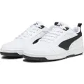 Puma Rebound V6 Low Sneakers, Shoes, White/Black/Black, 36