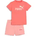 Puma Minicats Essentials Tee and Shorts Set Toddler, Clothing, Peach Frost, 12-18M