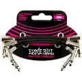 Ernie Ball P06220 3" Flat Ribbon Patch Cable 3-Pack