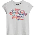 Superdry Floral Scripted Kortarmet T-skjorte