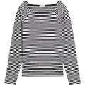 Tom Tailor Striped Carré Neck Langarmet T-skjorte