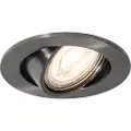 QAZQA Moderne nedfelt spot gunmetal GU10 50 mm rund tiltbar - Cisco
