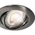 QAZQA Moderne nedfelt spot gunmetal GU10 50 mm rund tiltbar - Edu
