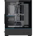 Lian Li SUP01 - Lite tårn - ATX - sidepanel med vindu (herdet glass) - ingen strømforsyning - svart - USB/Audio/Mic