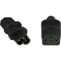 Microconnect - Strømkoblingsadapter - IEC 60320 C6 til power IEC 60320 C13 - svart
