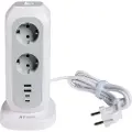 Verbatim EUPT-01 - Flerkoplingslist - 15-in-1 European multi plug extension - AC 230 V - 3600 watt - inngang: type F - utgangskontakter: 15 (11 x power Type F, 2 x USB, 2 x USB-C) - 2 m kabel - Europa