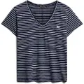 Superdry Studios Slub Embroidered Vee Kort Ermet V-hals T-skjorte