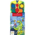 Faber-Castell CONNECTOR Dinosaur - Malingssett - 12 farger - assorterte lyse farger - opak
