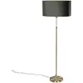QAZQA Gulvlampe gull med oval fløyels skjerm grønn 50cm - Parte