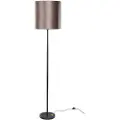 QAZQA Gulvlampe sort med brun fløyels skjerm 40 cm - Simplo