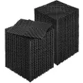 Vevor sammenlåsende dreneringsmatte, 12” x 12” modulær sammenlåsende pute, 55 stk. skjøtematter, sklisikre svarte PP dreneringsgulvfliser og dusjmatte, for garasje, hage, kjøkken og utendørs