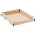 Vevor Uttrekkbar Skaporganisator, 17" B x 21" D Skapskuff, Myklukkende Uttrekkbar Hylle, Kraftig Treskuff, Bunn- og Sidemontering Underskaporganisering For Kjøkken, Spiskammers, Bad