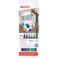 Edding 4200 Porcelain Brushpen Cool Colours - porselenspensel - 6 stk. - maling på keramikk