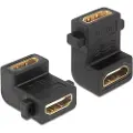 DeLOCK - HDMI-kobler - HDMI hunn til HDMI hunn - 90°-kontakt