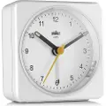 Braun BC03W - Alarmklokke - firkantet - kvarts - skrivebord - hvit