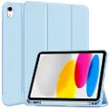 Tech-Protect iPad 2022/2025 Tech-Protect SmartCase Pen Tri-Fold Folio-deksel - Himmelblå
