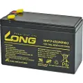 Long WP7-12(28W)-M/F2 Blybatteri 12 V 7 Ah Blyfleece (B x H x T) 151 x 102 x 65 mm Fladstik 6,35 mm VDS-certifikation, Lav selvafladning, Vedligeholdelsesfri