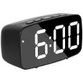 24hShop LED Vekkerklokke Arc med hvite tall - Svart