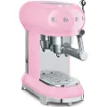 Smeg 50''s Style Espressomaskin ECF02PKEU Rosa, Espressomaskin, 1,1 l, Malt kaffe, 1350 W, Rosa, Rustfritt stål