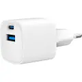 Gembird Nano USB-lader med USB QC3.0 og USB-C PD - Hvit