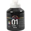 Creativ Company Akrylmaling A-Color 01 - blank, sort, 500 ml