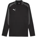 Puma individualLIGA Quarter-Zip Top Men, Clothing, Black/White/Shadow Gray, 3XL