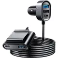 JOYROOM Multi Billader 2xUSB-C PD + 2xUSB QC3.0 72W - Sort