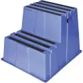 Twinco TWIN 6700 - Safety step - 2 trinn - arbeidshøyde: 0.5 m - polyetylen med høy tetthet - blå