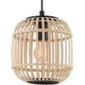 Eglo Bordesley - Taklampe - 1 sokkel - E27 - svart, naturlig