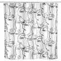 Wenko Anti-mugg behandlet dusjforheng ANSIKT, 180 x 200 cm, plast, WENKO