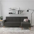 Dorel Home Dorel HomeSjeselong sovesofa med oppbevaring LillyGråSovesofaerFra Homeroom