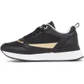 Tommy Hilfiger for woman. FW0FW08248 Trainers Monogram Runner black (36), Leather, 1 to 3 cm, Laces, Casual