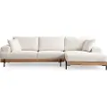 Atelier Del Sofa HomitisHjørnesofa -Tan RightHvitHjørnesofaerFra Homeroom