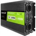 Green Cell - DC-AC strøminverter - DC 12 V - 2000 watt - utgangskontakter: 2 - svart