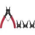 Toolcraft TO-6679764 Seegeringtang Passer til Udvendig- og indvendige ringe 10-50 mm 10-50 mm Spids form vinklet 90°, Vinklet 45°, lige, lige