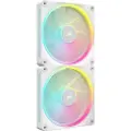 Corsair iCUE LINK LX140 2-pack - Kabinettvifte - 140mm - Hvit - 36 dBA