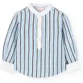 Boboli Linen Striped Skjorte Med Lange Ermer