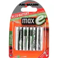 Ansmann - Batteri 4 x AA type - NiMH - (oppladbart) - 2500 mAh