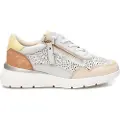 Carmela for woman. 16227401-HIELO Leather trainers 162274 off-white (38), Flat, Laces, Zip, Casual