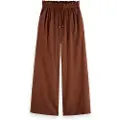Scotch & Soda Voile Wide Leg Pull On Høye Bukser